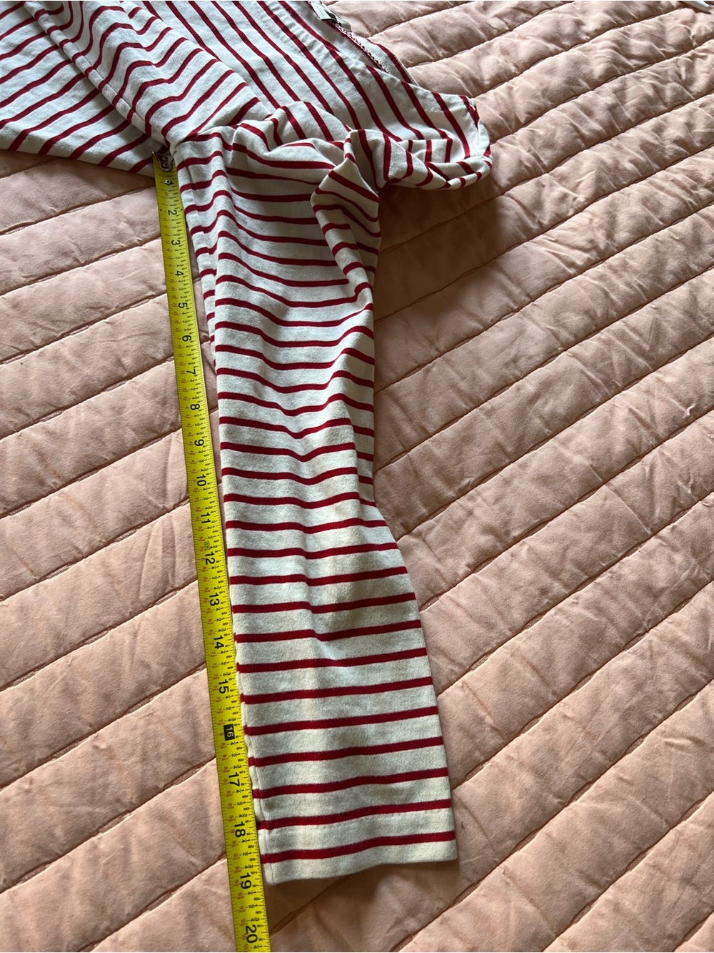 J. Crew White Long Sleeve Boatneck Tee Red Stripes 100% Cotton Preppy Size XL - Picture 7 of 8